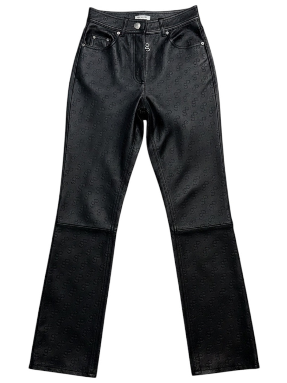 SAKS POTTS BLACK LAMB LEATHER ROSITA PANTS
